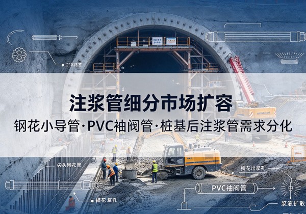 岑巩注浆管细分市场扩容，隧道钢花小导管、PVC 袖阀管、桩基后注浆管需求分化